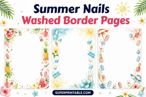 20 Summer Nails Washed Border Pages Feature Image