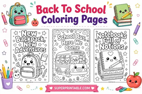 30+ Back To School Coloring Pages Feature Image