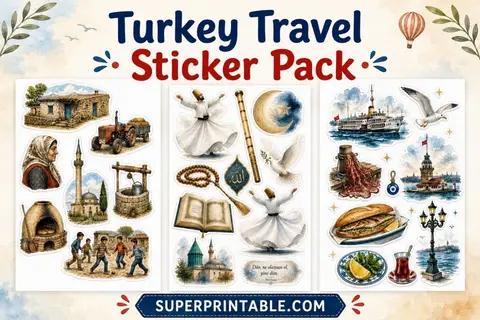 30 Turkey Travel Sticker Pack Feature Image