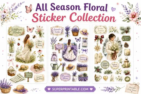 All Season Floral Sticker Collection Feature Image