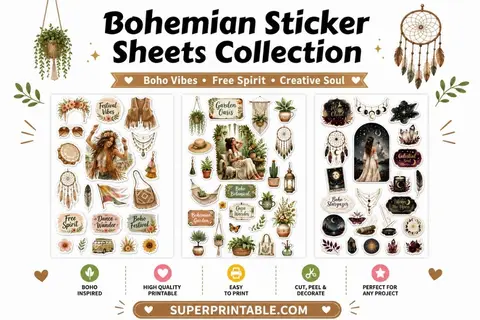 Bohemian Sticker Sheets Collection Feature Image