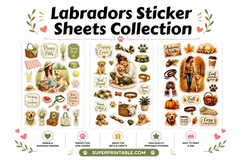 Labradors Sticker Sheets Collection Feature Image