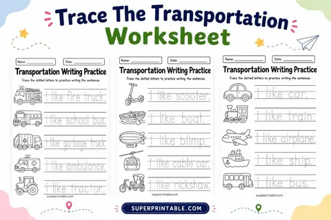 Trace The Transportation Worksheet Feature Image