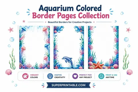 10+ Aquarium Colored Border Pages Feature Image