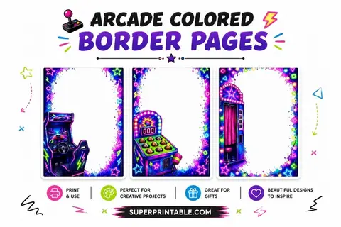 10+ Arcade Colored Border Pages Feature Image