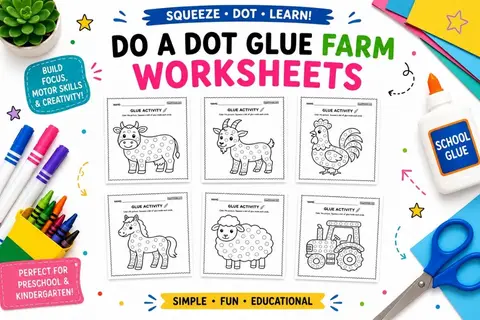 10+ Do A Dot Glue Farm Worksheets Feature Image