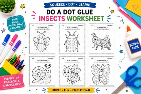 10+ Do A Dot Glue Insects Worksheet Feature Image