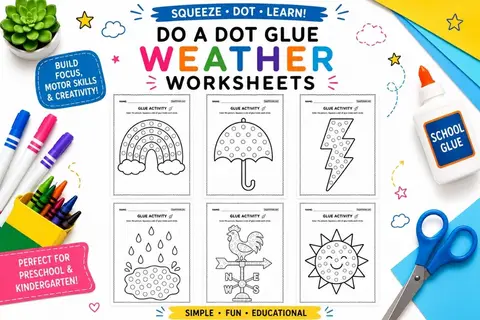10+ Do A Dot Glue Weather Worksheets Feature Image