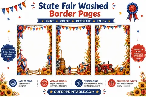10+ State Fair Washed Border Pages Feature Image