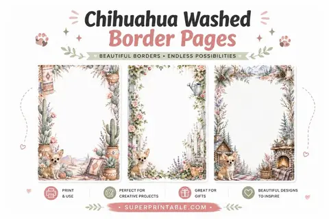 12+ Chihuahua Washed Border Pages Feature Image