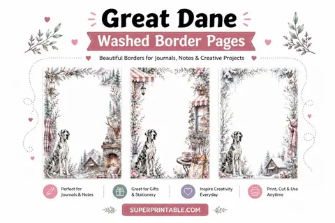15 Great Dane Washed Border Pages Feature Image