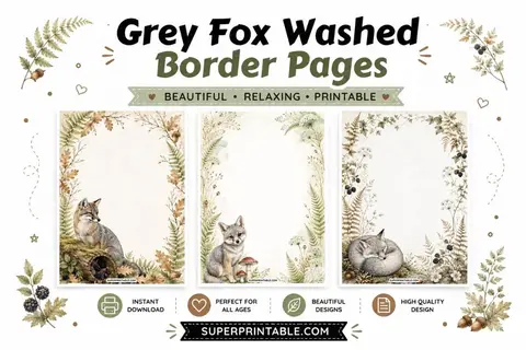 15+ Grey Fox Washed Border Pages Feature Image