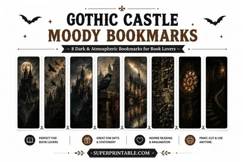 16 Gothic Castle Moody Bookmarks Feature Image