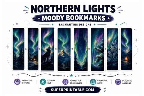 16 Northern Lights Moody Bookmarks Feature Image