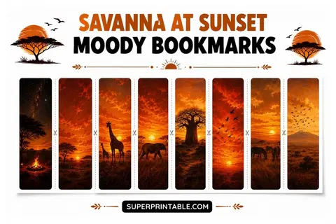 16 Savanna at Sunset Moody Bookmarks Feature Image