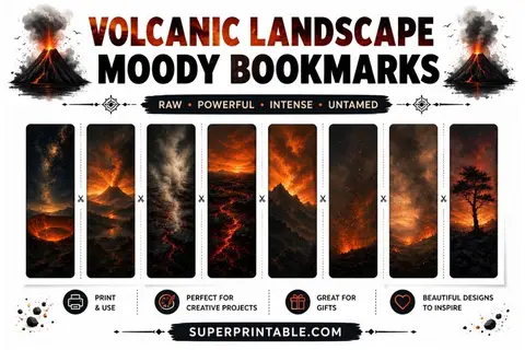 16 Volcanic Landscape Moody Bookmarks Feature Image