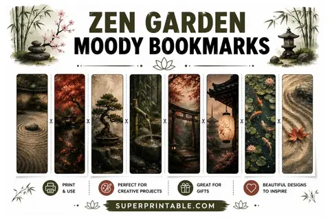 16 Zen Garden Moody Bookmarks Feature Image