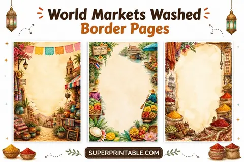 30+ Free World Markets Washed Border Pages Feature Image