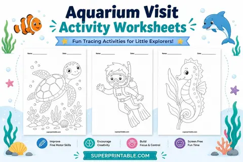 Aquarium Visit Activity Worksheets Feature Image