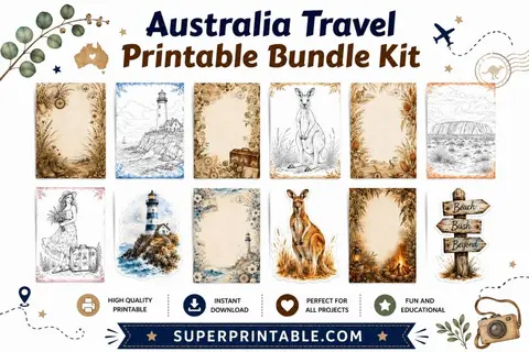 Free Australia Travel Printable Bundle Kit