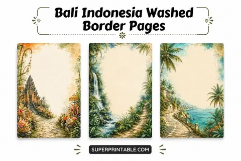 Bali Indonesia Washed Border Pages Feature Image