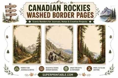 Canadian Rockies Washed Border Pages Feature Image