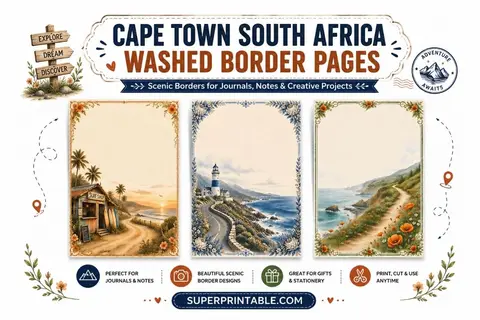 Cape Town South Africa Washed Border Pages Feature Image