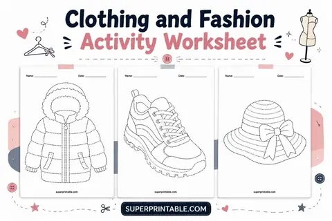 Clothing and Fashion Activity Worksheet Feature Image