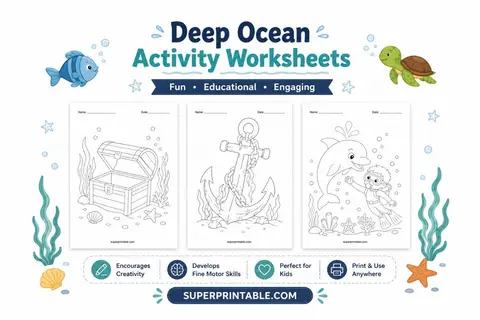 Deep Ocean Activity Worksheets Feature Image