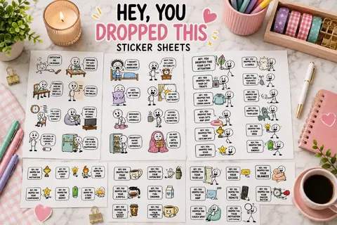 Hey You Dropped This Stickers Featured