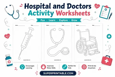Free Hospital and Doctors Activity Worksheets