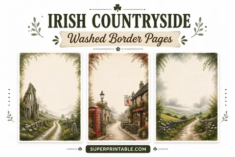 Irish Countryside Washed Border Pages Feature Image