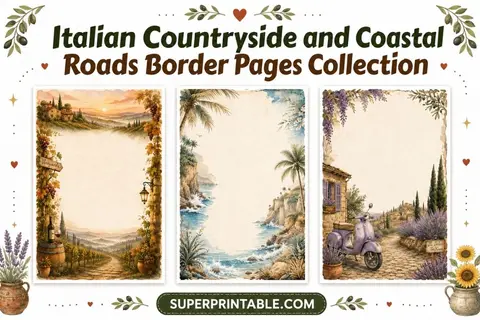 Italian Countryside and Coastal Roads Border Pages Collection Feature Image