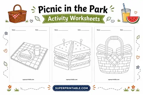 Picnic in the Park Activity Worksheets Feature Image