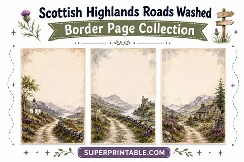 Free 10+ Scottish Highlands Roads Washed Border Page Collection