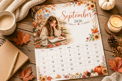 30 Watercolor September 2026 Calendar Collection