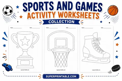 Sports and Games Activity Worksheets Collection Feature Image