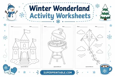 Winter Wonderland Activity Worksheets Feature Image