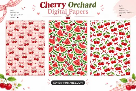 10+ Cherry Orchard Digital Papers Feature Image
