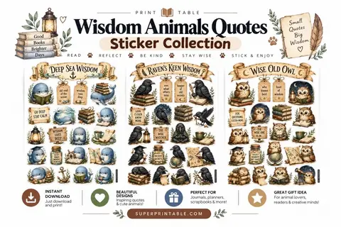 10+ Wisdom Animals Quotes Sticker Collection Feature Image