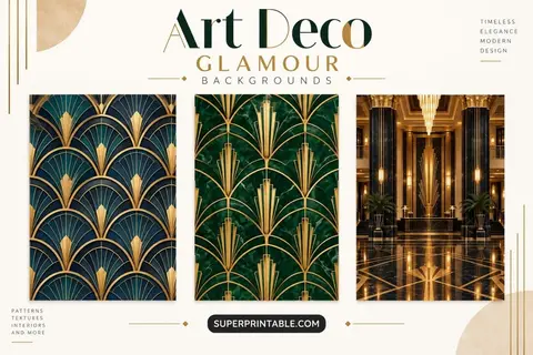 12+ Art Deco Glamour Backgrounds Feature Image