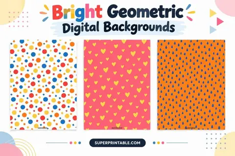 12+ Bright Geometric Digital Backgrounds Feature Image