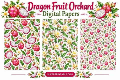 12+ Dragon Fruit Orchard Digital Papers Feature Image