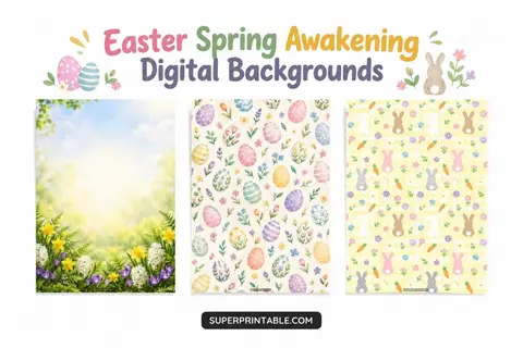12+ Easter Spring Awakening Digital Backgrounds Feature Image
