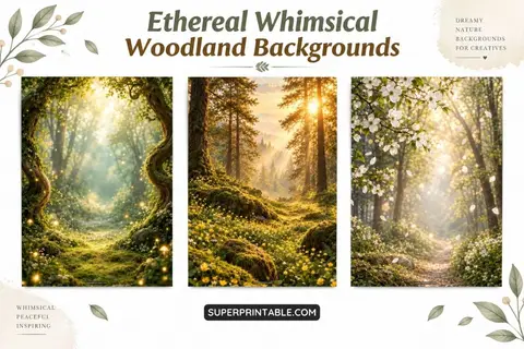 12+ Ethereal Whimsical Woodland Backgrounds Feature Image