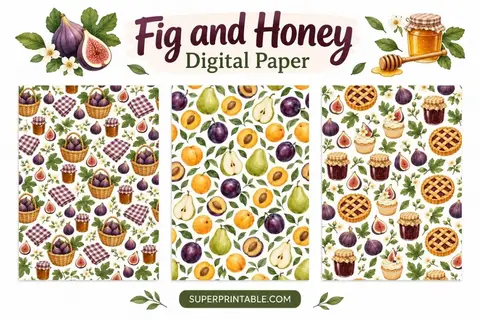 12+ Fig and Honey Digital Paper Feature Image