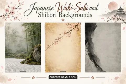 12+ Japanese Wabi-Sabi and Shibori Backgrounds Feature Image