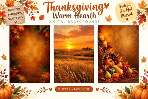 12+ Thanksgiving Warm Hearth Digital Backgrounds Feature Image