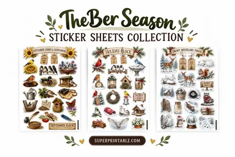 12+ TheBer Season Sticker Sheets Collection Feature Image