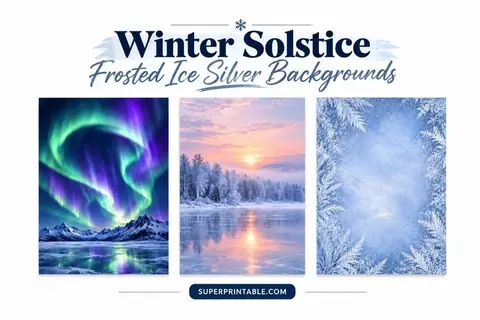 12+ Winter Solstice Frosted Ice Silver Backgrounds Feature Image